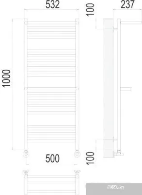 TERMINUS Аврора П20 500x1000 с 2 полками нп