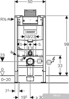 Инсталляция для унитаза Geberit Omega 12 111.030.00.1