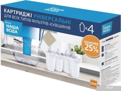 Картридж ECOSOFT универсальных сменных Наша Вода к кувшинам (4 шт) CRVKAB4