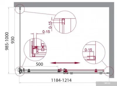 BelBagno ACQUA-AH-1-120/100-C-Cr (прозрачное стекло)