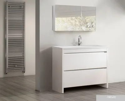 Belux Тумба под умывальник Мадрид Н 90-02 (1, белый глянцевый)