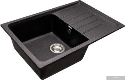 Кухонная мойка GranAlliance G-41 (черный, без сифона)