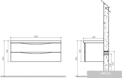 BelBagno Тумба под умывальник Etna-1000-2C-SO-RN-P (rovere nature)