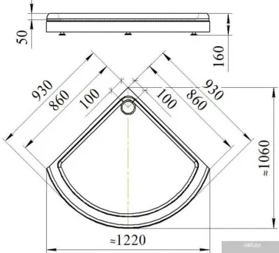 Душевой поддон Radomir 93x93 1-11-0-0-0-001