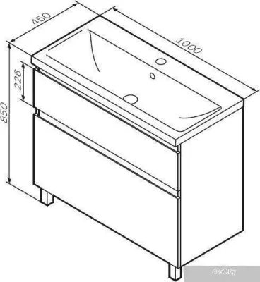 AM.PM Тумба под умывальник X-Joy M85AFSX1002WG