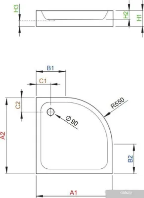 Душевой поддон Radaway Siros A Compact 90x90 [SBA9917-2]