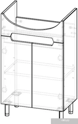 Garda Тумба под умывальник Marsel-7 500 Т_ум_2дв_500_PVC