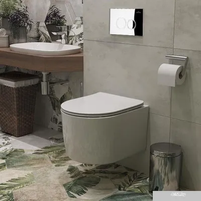 Roxen Simple Compact в комплекте с инсталляцией StounFix Slim 6 в 1 913681 (кнопка: хром глянец)