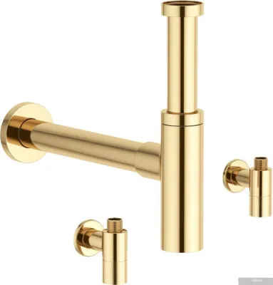 Вентиль Wellsee Drainage System 182148001, угловой (2 шт, золото)