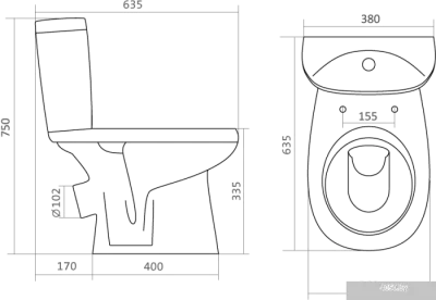 Унитаз Santek Анимо (1WH302134)