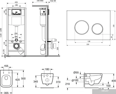 Унитаз Lavinia Boho Relfix One Rimless 7 в 1 87050167 (белое стекло)