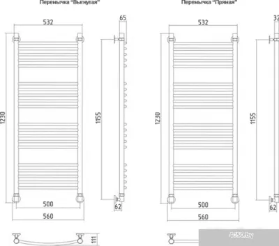 Полотенцесушитель Сунержа Богема 1200x500