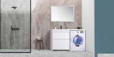 Belux Тумба под умывальник Ока Н 60-02 (1, белый глянец)