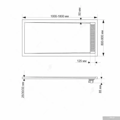 Душевой поддон RGW STM-109W 14202910-01 90x100