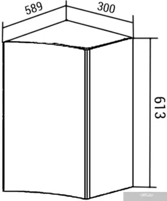 Belux Тумба Версаль НП30 (555, белый, левый, ручки золото)