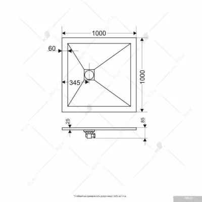 Душевой поддон RGW 16152010-01 100x100