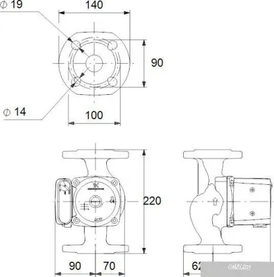 Насос Grundfos UPS 32-100 F 220