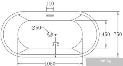 Ванна BelBagno BB71 160x75