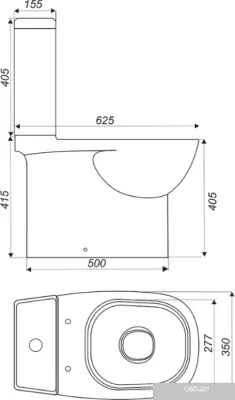 Унитаз Sanita Quadro QDRSLCC01151022