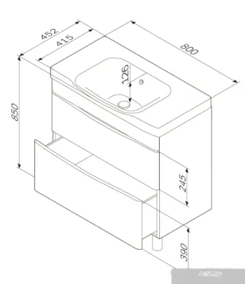 AM.PM Тумба под умывальник Like [M80FSX0802WG]