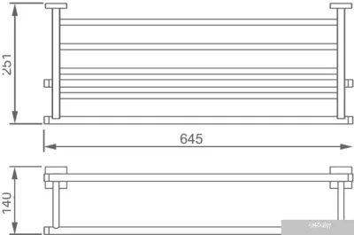 Aquanet Полка 6162 00202109 (хром)