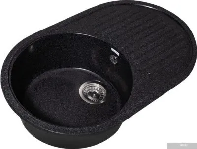 Кухонная мойка GranAlliance G-30 (черный, без сифона)