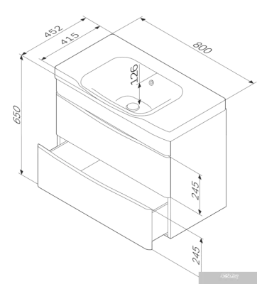 AM.PM Тумба под умывальник Like [M80FHX0802WG]