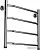 Полотенцесушитель Ростела Трапеция нижнее подключение 1 4 перекладины 40x60 см