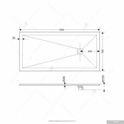 Душевой поддон RGW ST-0157W 16152715-01 70x150