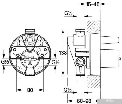Смеситель Grohe Смеситель для ванны [33961000]