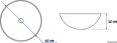Умывальник Rea Bowl 71008 (черный)