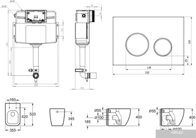 Унитаз Lavinia Boho Relfix One Set 4 в 1 77060228