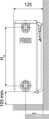 Стальной панельный радиатор Prado Universal тип 22 500x900