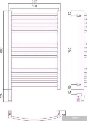 Полотенцесушитель Сунержа Богема 3.0 800x500 00-5802-8050