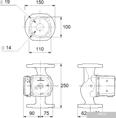Насос Grundfos UPS 40-100 F 250