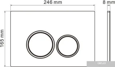 Roxen Antares Bidet в комплекте с инсталляцией StounFix Slim 6 в 1 932494 (кнопка: хром матовый)