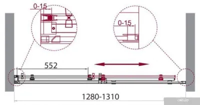 BelBagno ACQUA-BF-1-130-C-Cr (прозрачное стекло)