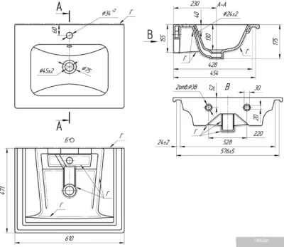 Умывальник MyJoys Euphoria 60 640344