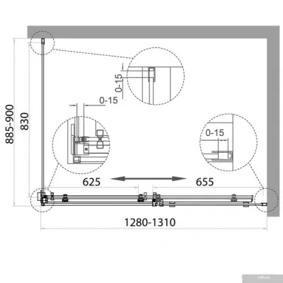 BelBagno ACQUA-AH-1-130/90-C-NERO