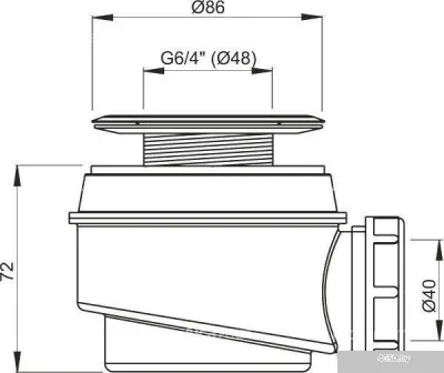 Сифон Alcaplast A46-60