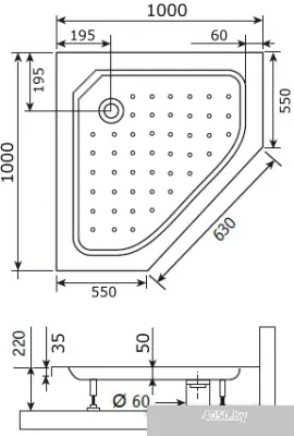 Душевой поддон RGW Style-TR 80x80