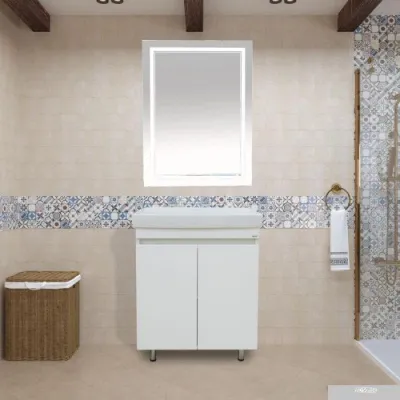 Misty Тумба под умывальник Енисей 50 (белая прямая) Э-Ени01050-011