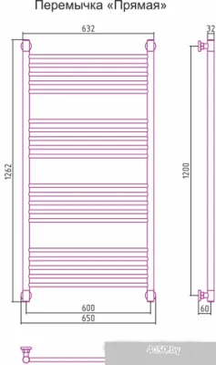 Полотенцесушитель Сунержа Богема+ 1200x600 00-0220-1260