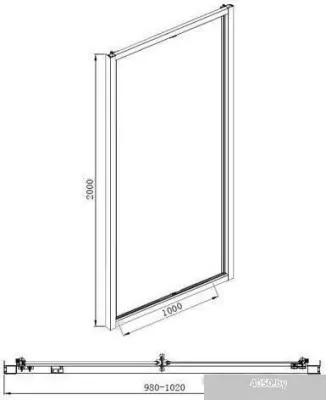 Aquanet Alfa NAA6422 100 (прозрачное стекло)