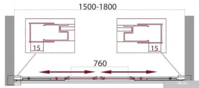 BelBagno Unique-BF-2-150/180-P-Cr (матовое стекло)
