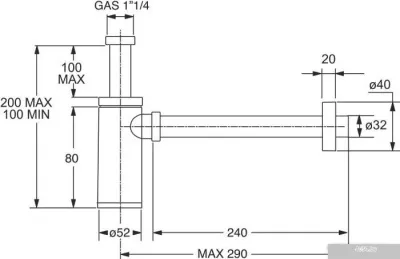 Сифон Bonomini 0595EC25K7