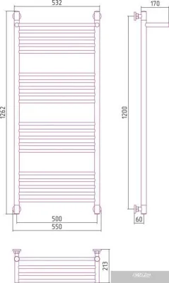 Сунержа Богема с полкой+ 1200x500 00-0223-1250