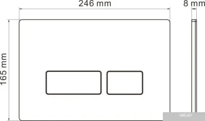 Roxen Cube One Rimless 6 в 1 StounFix Slim 592045 (кнопка: хром)