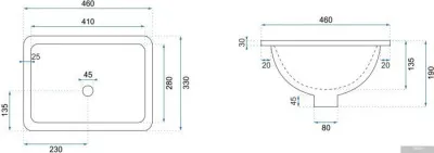 Умывальник Rea Adela (белый)
