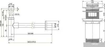 Wellsee Drainage System 182119001 (сифон, донный клапан, хром)